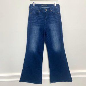EXPRESS Wide Leg Flare Mid Rise Bell Bottom Denim Jean Pants